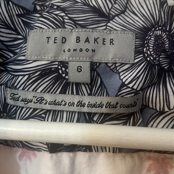Ted baker shirt size 6 red palm design pocket 100% cotton - Picture 4 of 11